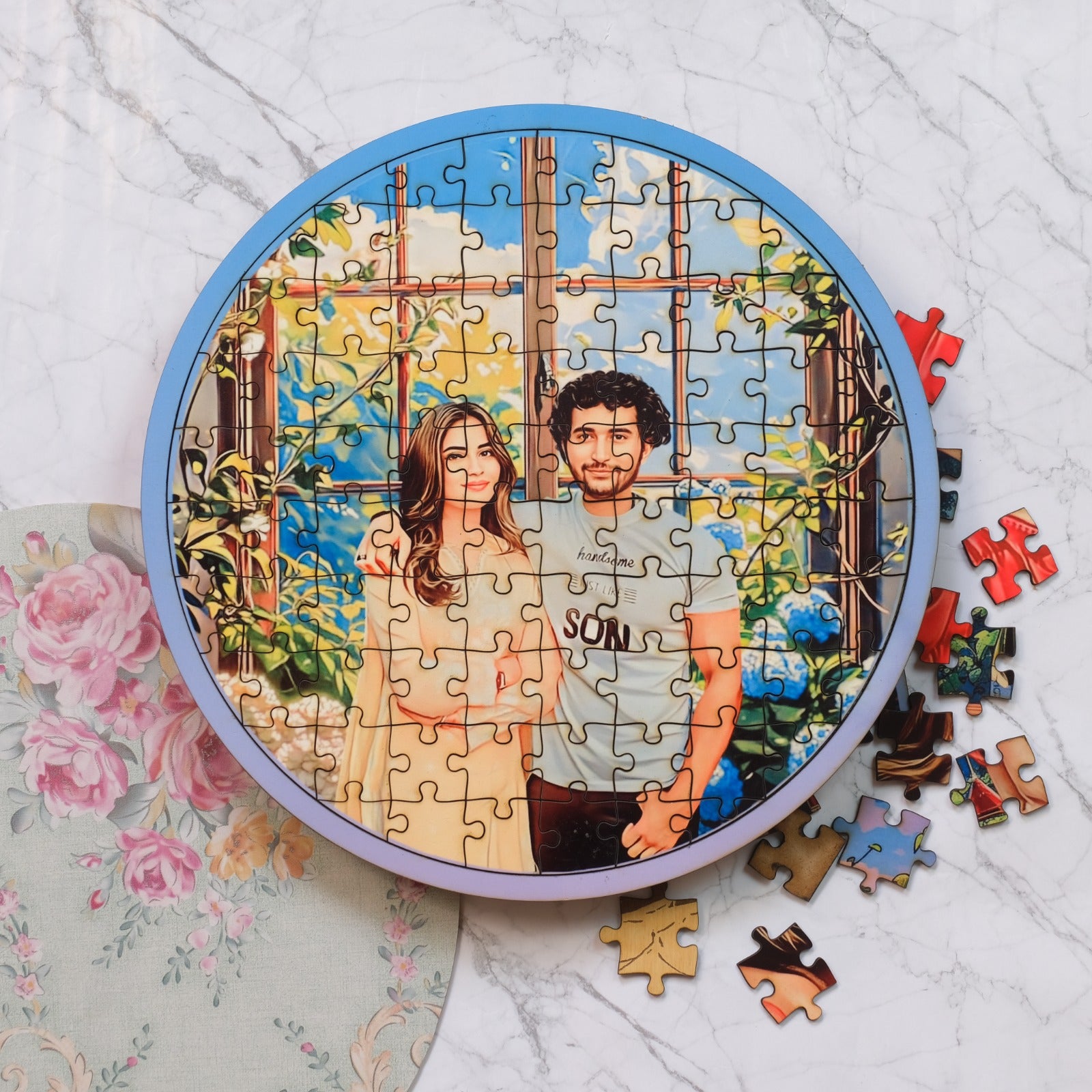 Personalized Puzzle Painting- Morning Bloom | Wooden Puzzle