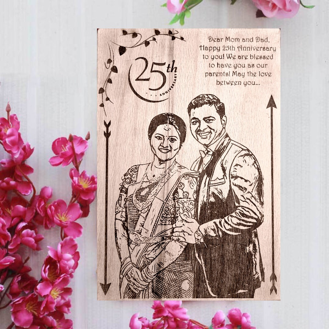 Personalized Engraved Wooden Photo Frame | Custom Memory Frame | 4x6 Inch Frame