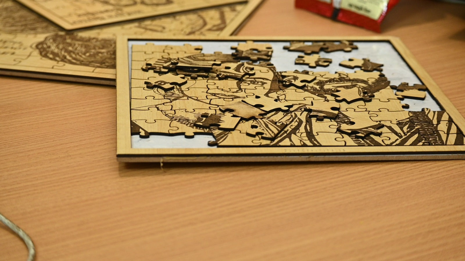 Personalized wooden puzzle gift for Diwali Rakhi valentines and festive gifting
