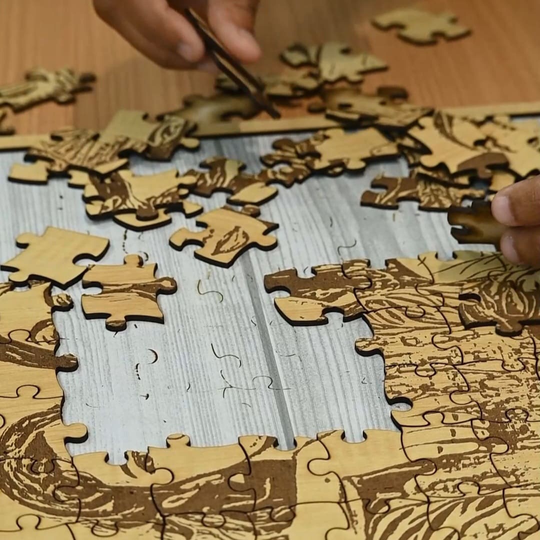 Custom photo wooden puzzle gift personalized for birthdays festivals and special moments