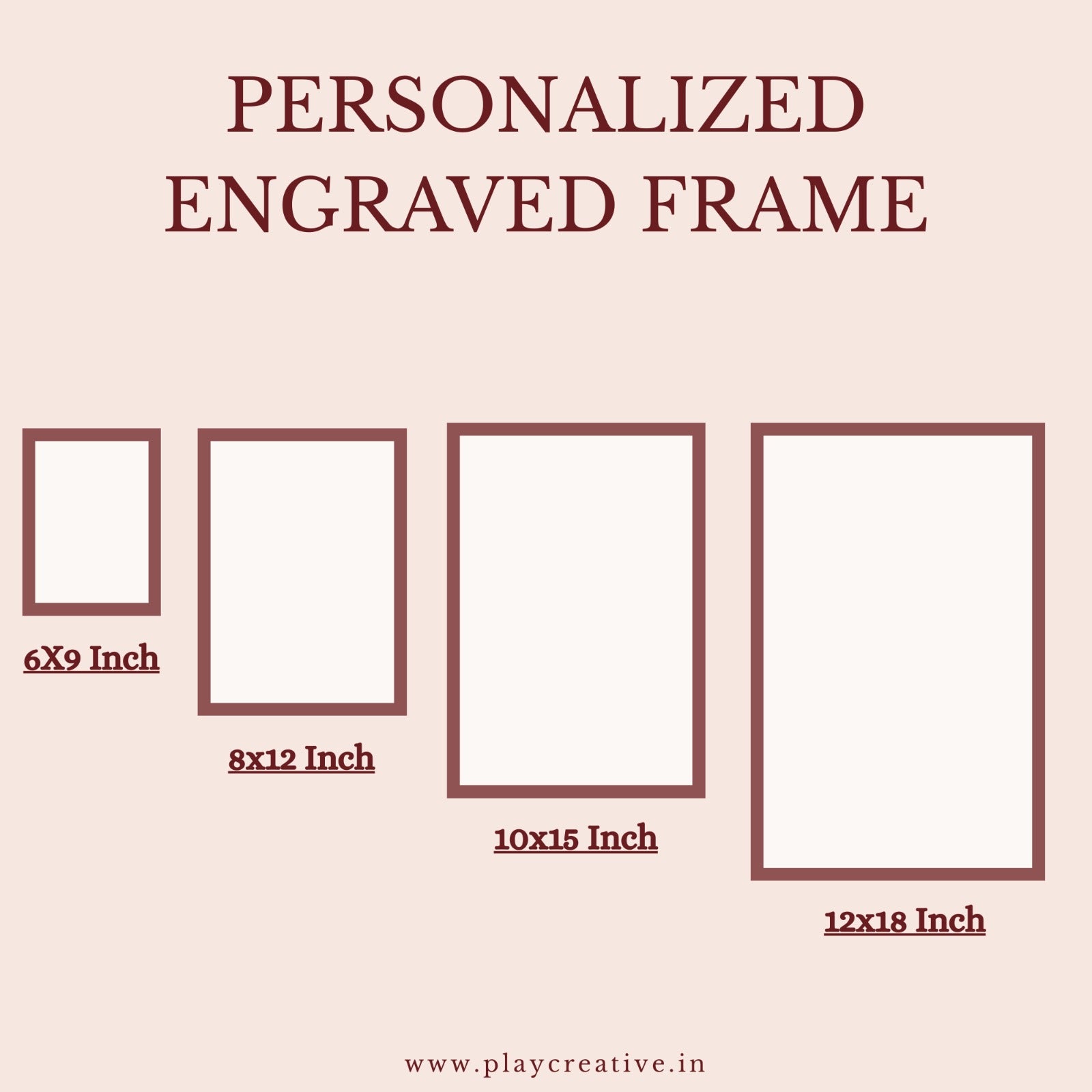 Wooden Engraved frame - Design 1