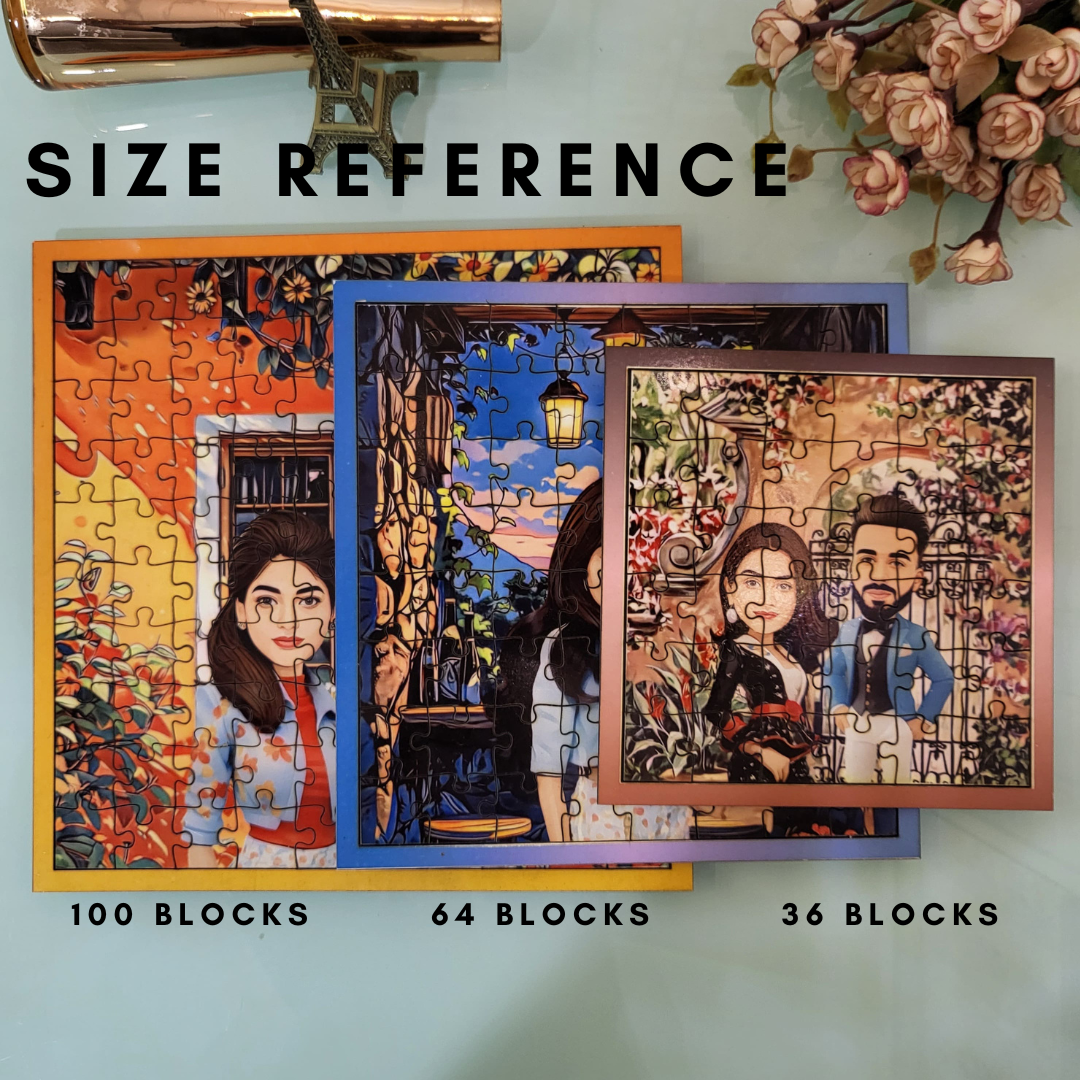Personalized Puzzle Painting- Floral Fantasy | Framed Puzzle (Optional) | Wooden Puzzle