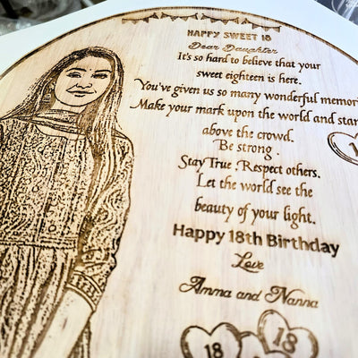 Personalized Wooden Circle Frame – A Thoughtful Gift for Any Occasion