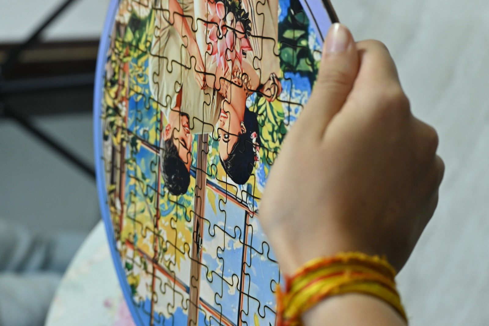 Personalized Puzzle Painting- Morning Bloom | Wooden Puzzle