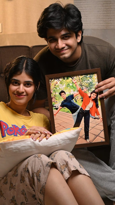 Personalized Wooden Painting Photo Frame - 6x9 Inch