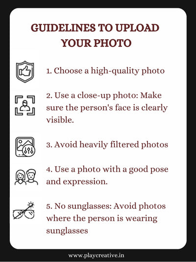 photo upload guidelines for custom puzzle printing by Play Creative
