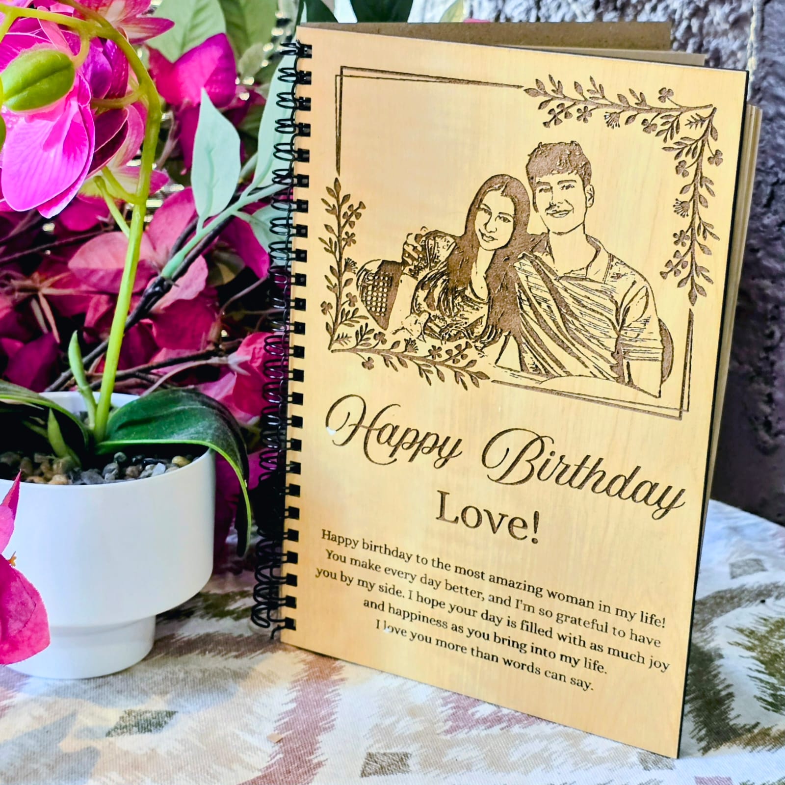 Personalized Wooden Birthday Diary | Aesthetic Memory Journal