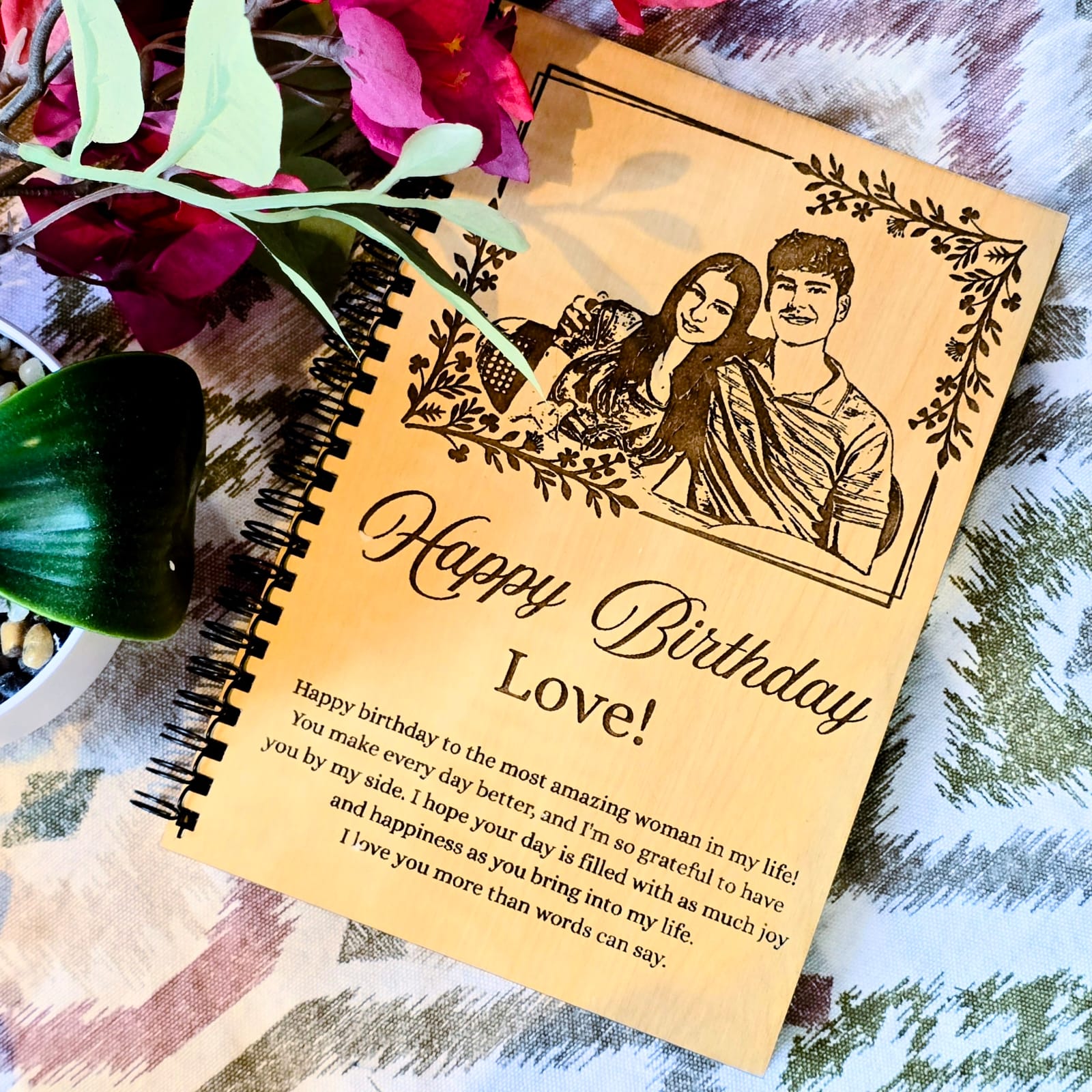 Personalized Wooden Birthday Diary | Aesthetic Memory Journal