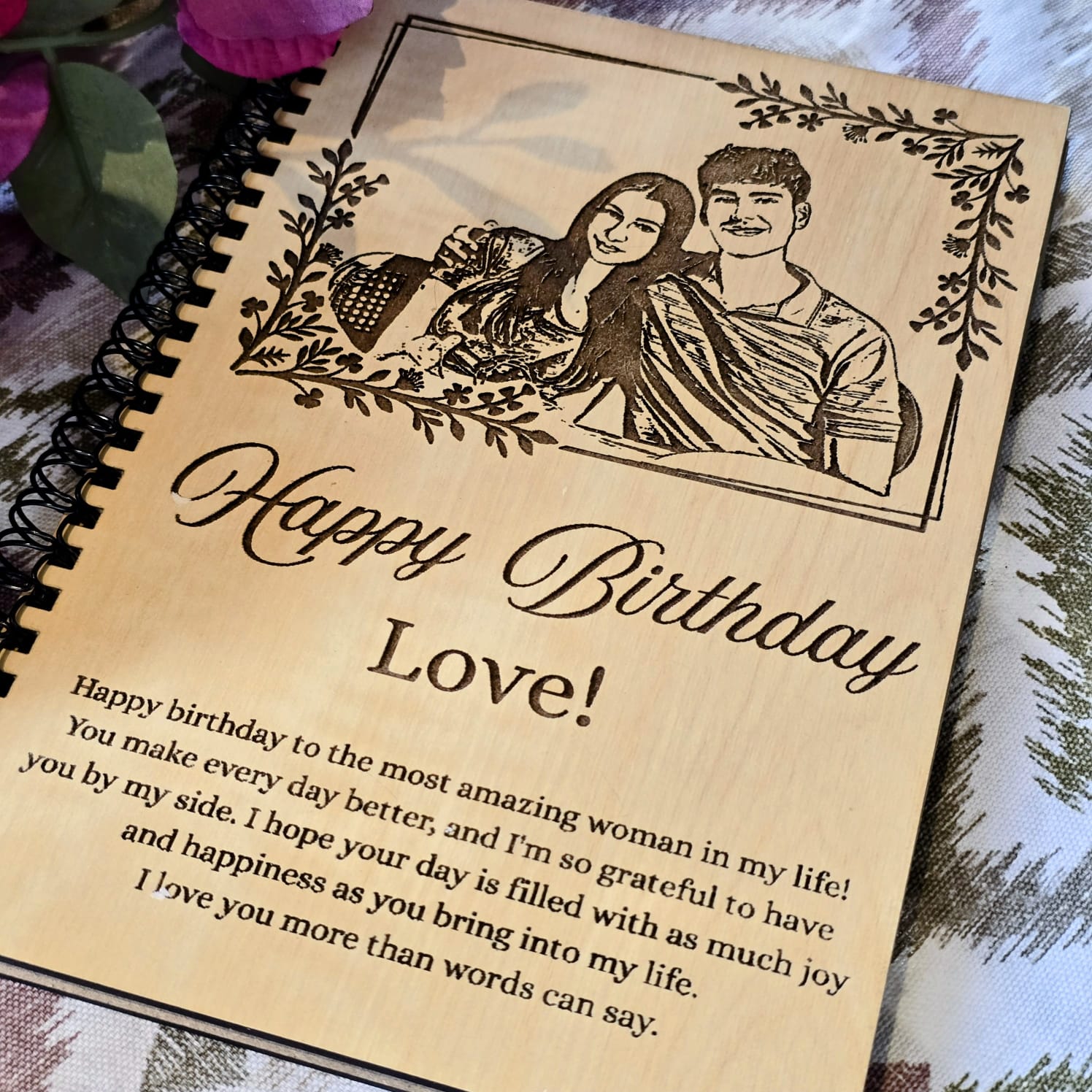 Personalized Wooden Birthday Diary | Aesthetic Memory Journal
