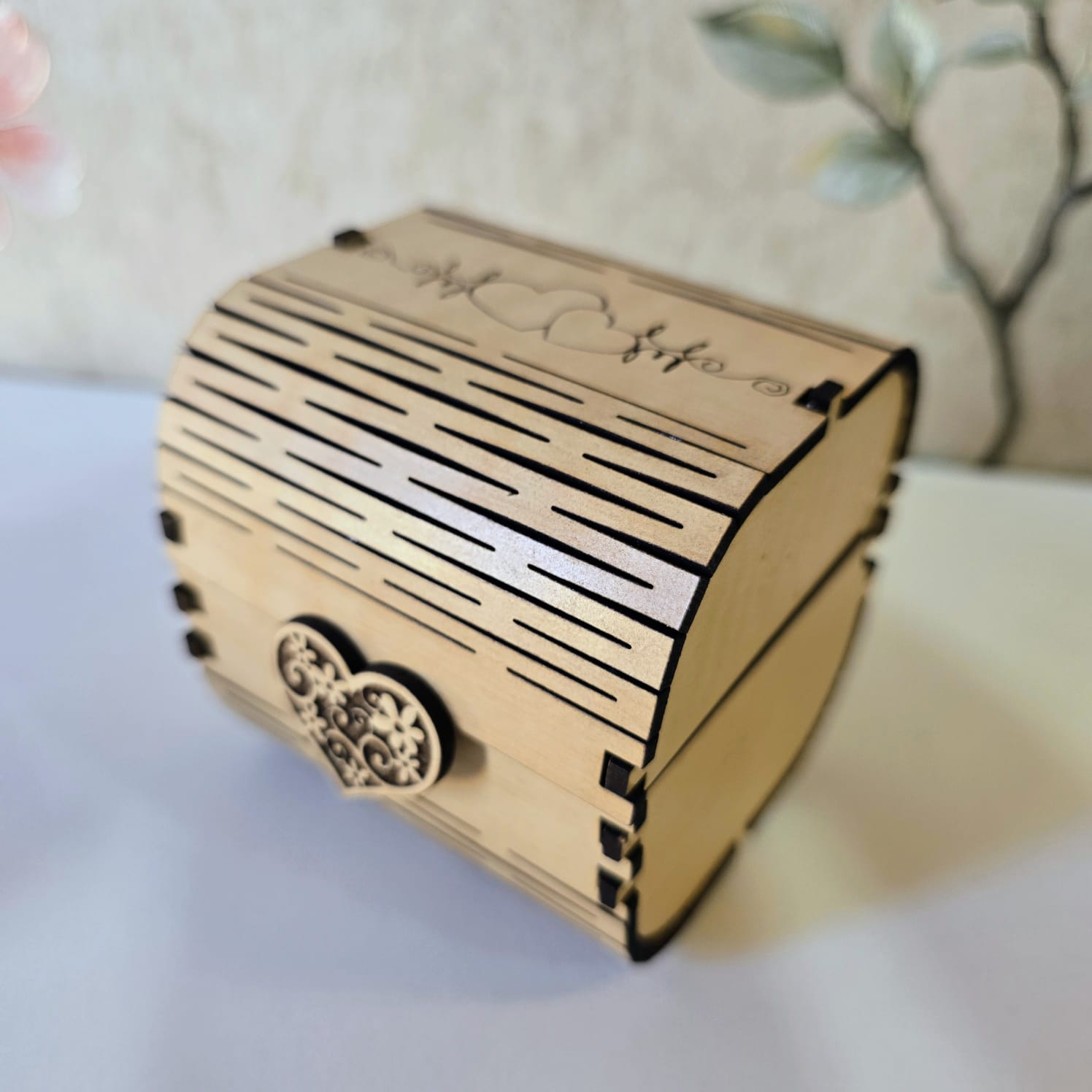 Personalized Voice Message Gift Box with Customized Wooden Keychain