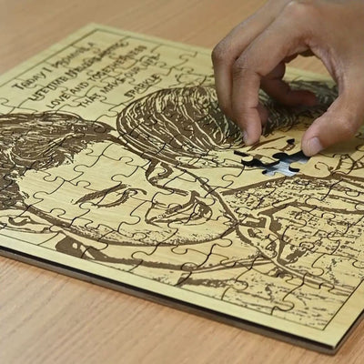 Personalized Wooden Engraved Puzzle - Choose your size, Upload your photo. Order Now!