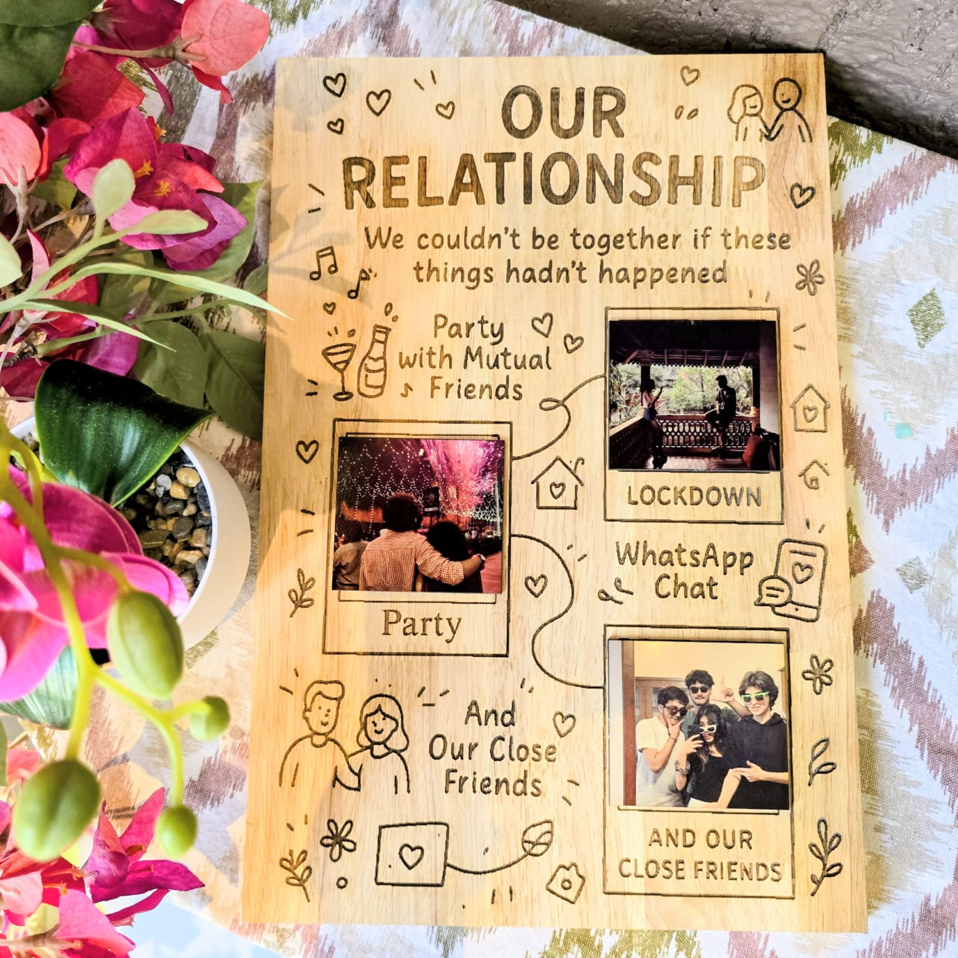 The Moments That Made Us – Personalized Couple Memory Frame