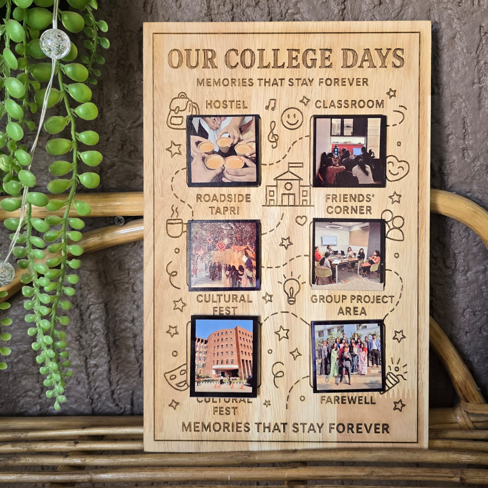 Our College Days – Personalized College Memory Timeline Frame