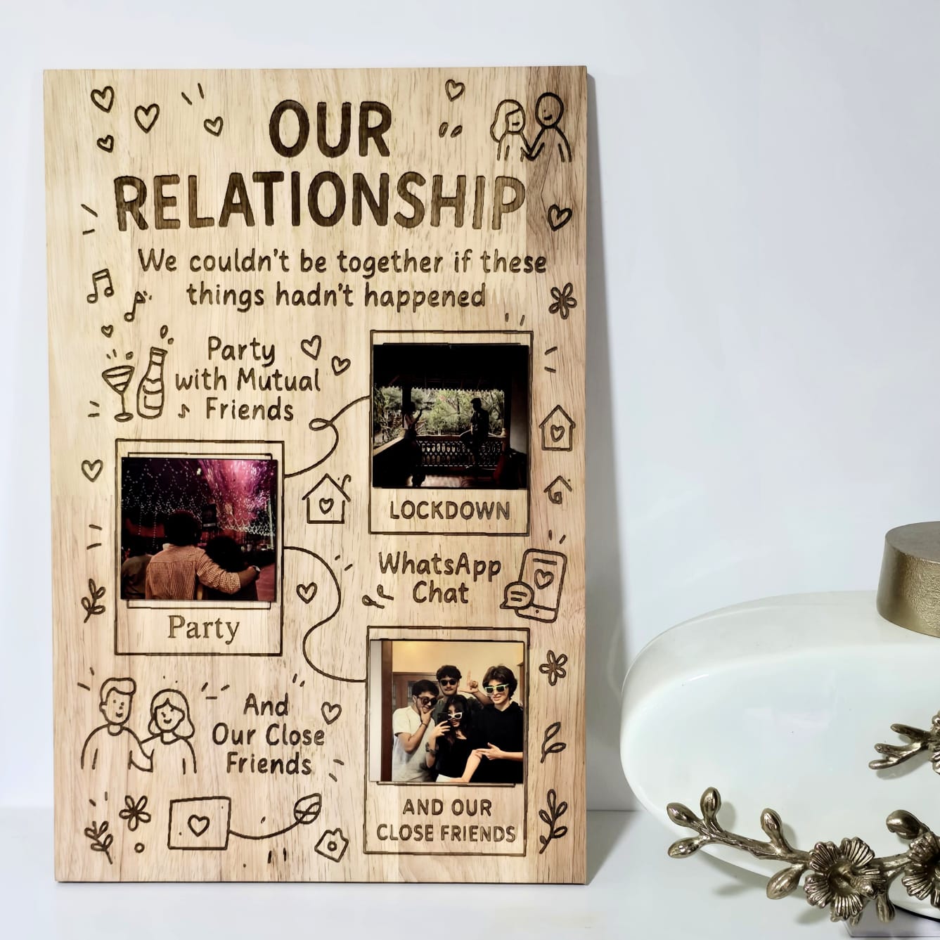 The Moments That Made Us – Personalized Couple Memory Frame