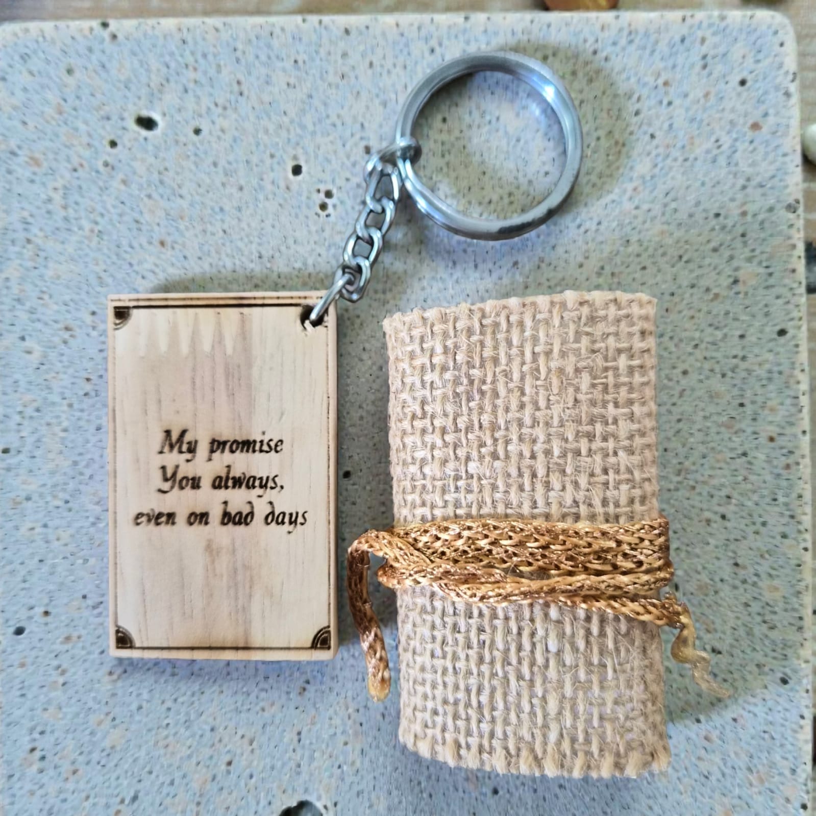 Personalized Photo Engraved Wooden Keychain | Custom Name Keychain Gift