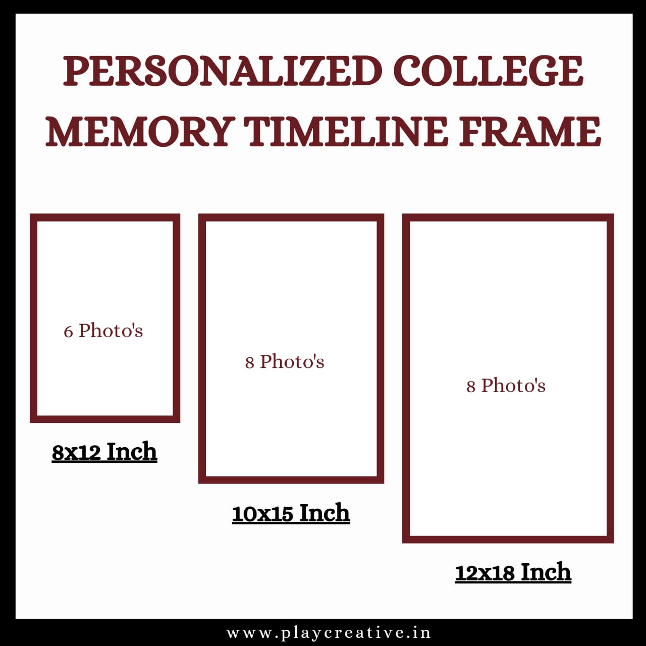 Our College Days – Personalized College Memory Timeline Frame