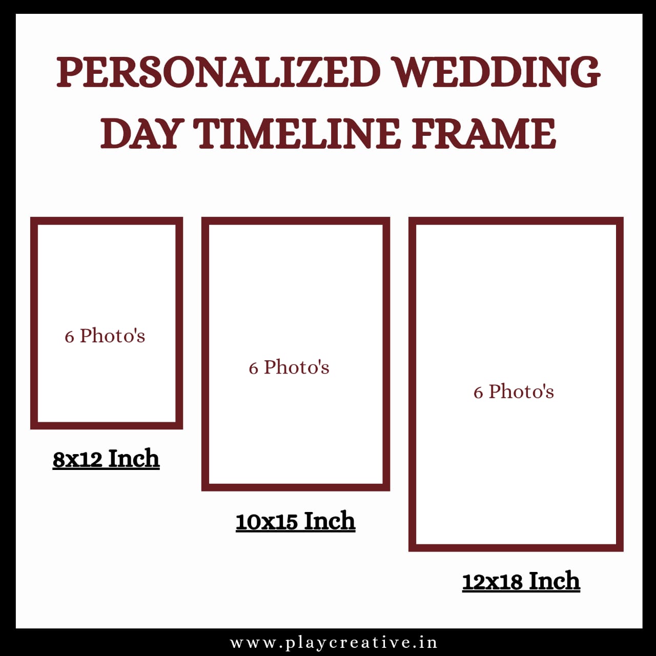 Personalized Wedding Day Timeline Frame | Customized Wooden Wedding Memory Frame