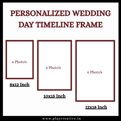 Personalized Wedding Day Timeline Frame | Customized Wooden Wedding Memory Frame