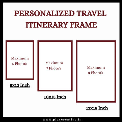 Personalized Travel Itinerary Wooden Frame | Custom Travel Souvenir Wall Decor