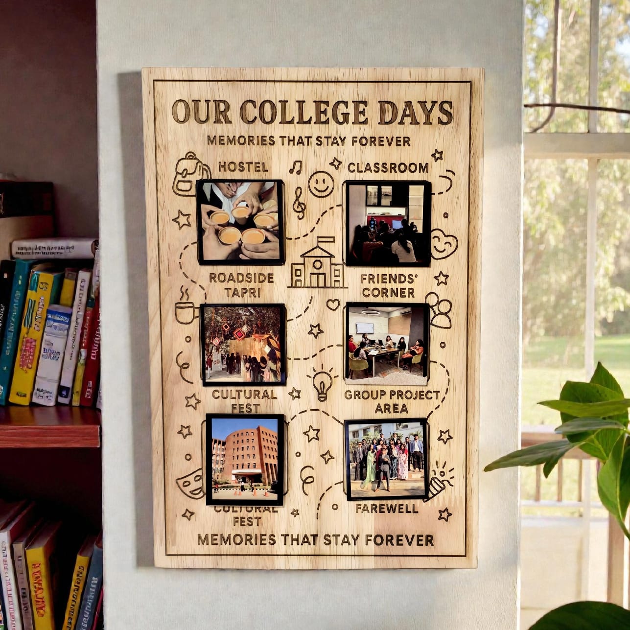 Our College Days – Personalized College Memory Timeline Frame