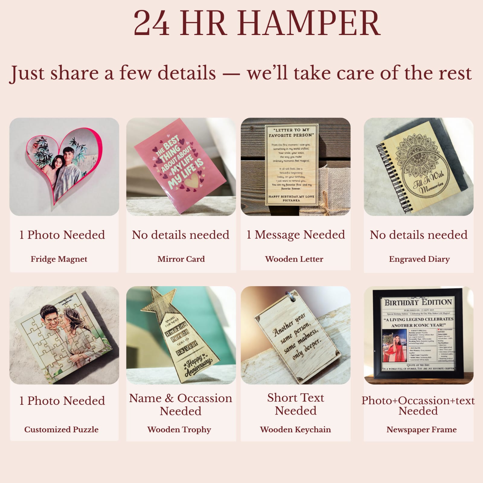 24 Hour Love Hamper | Personalized Romantic Gift for Couples